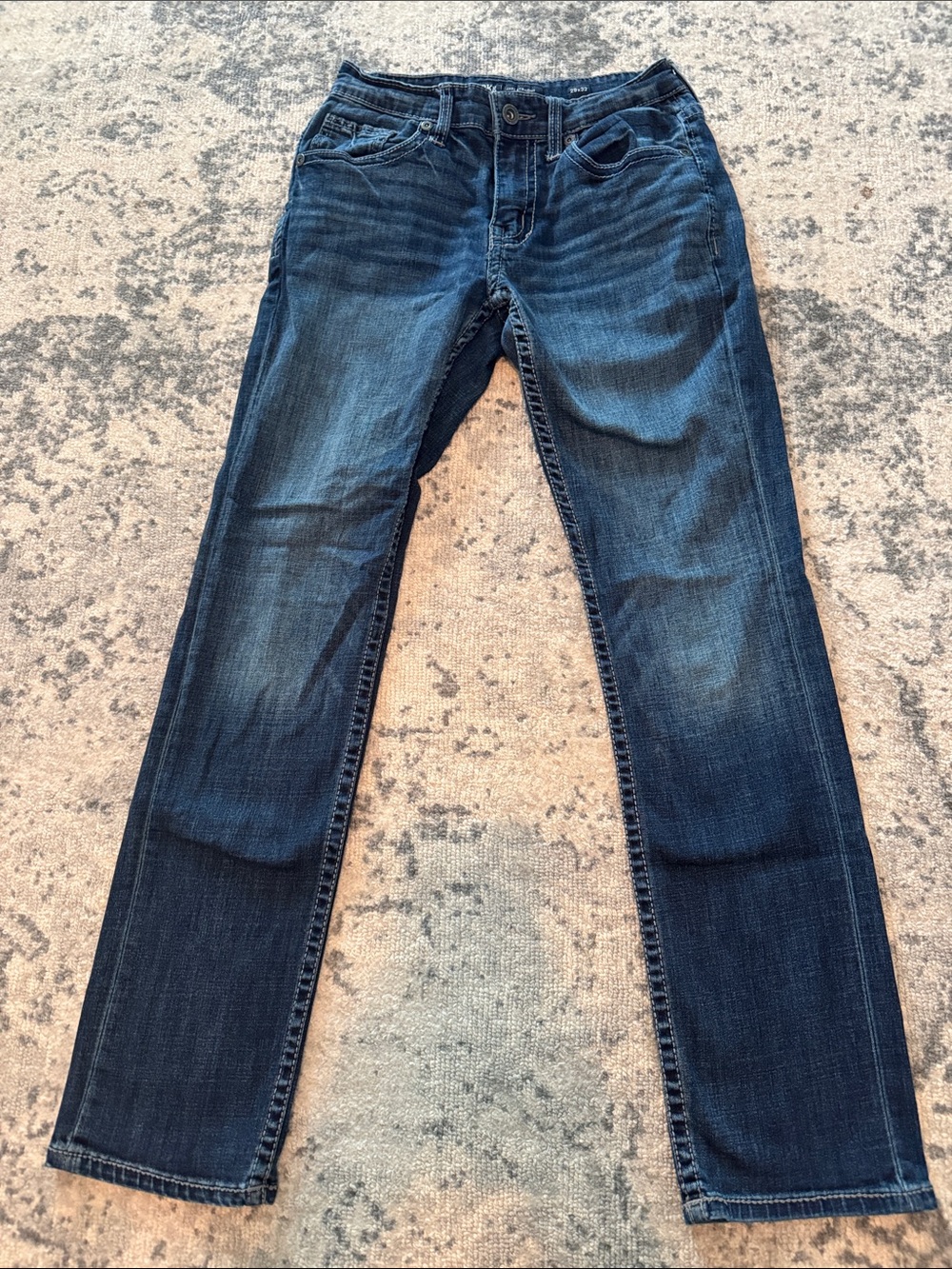 Men’s Dark Wash Straight Leg BKE Jeans